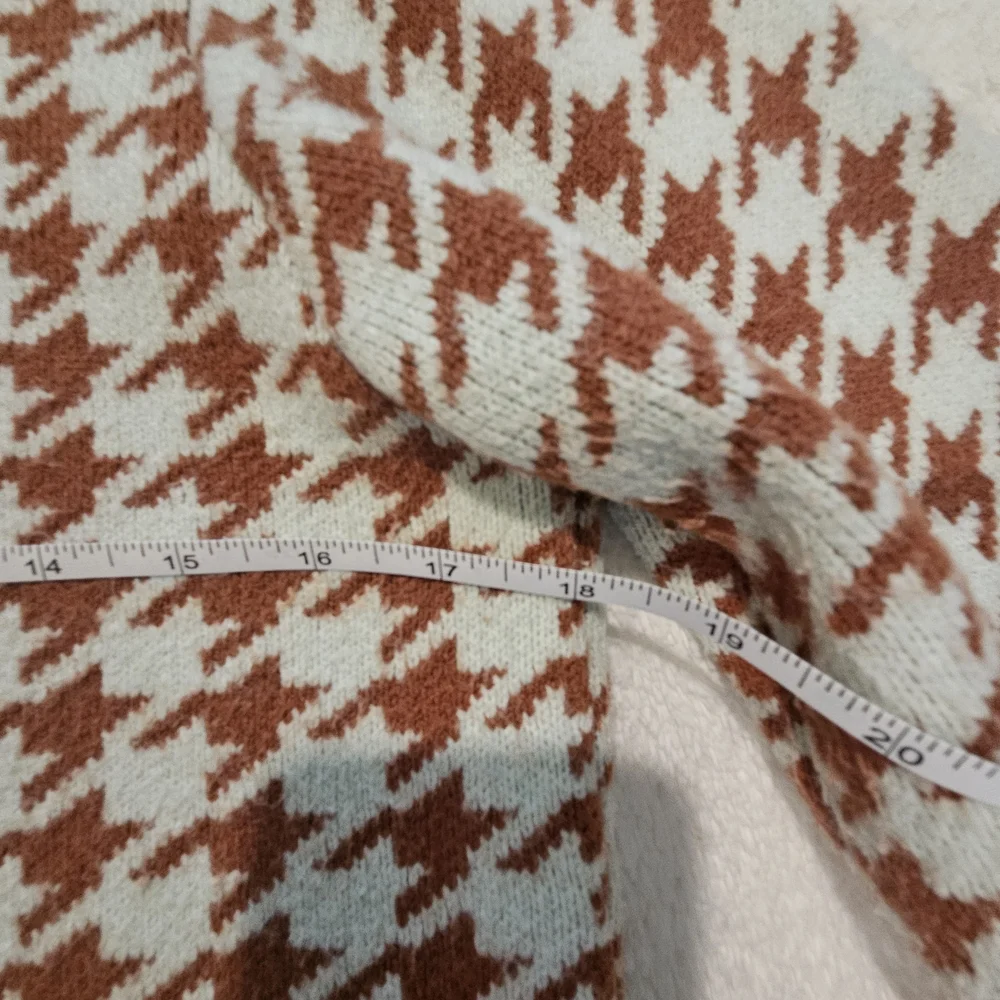 Cropped Cardigan Sweater Mint Blue Brown Size M Preppy Girlhoodcore Feminine - Picture 5 of 7